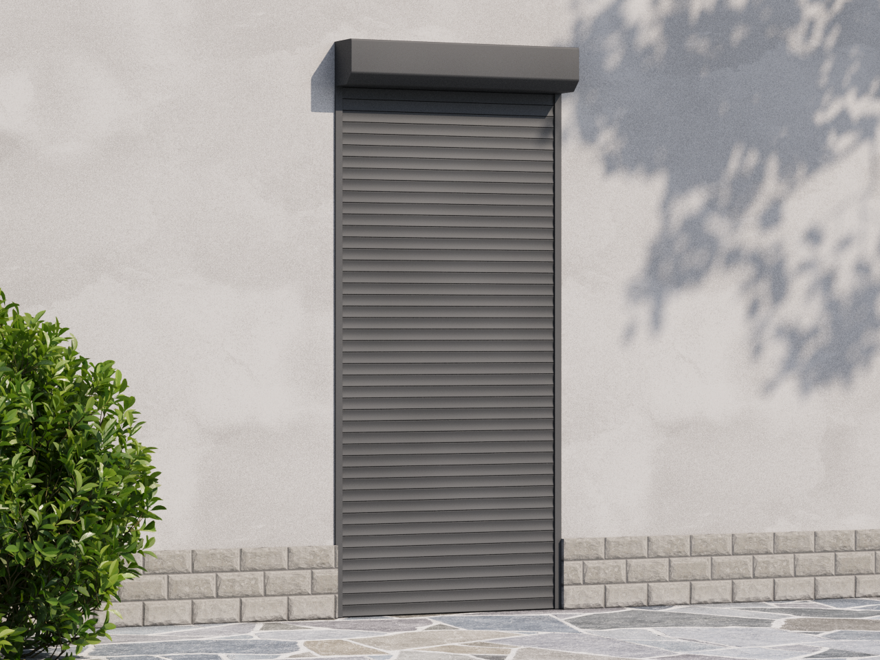 Рольставни на двери ALUTECH Prestige 1300×2200 мм